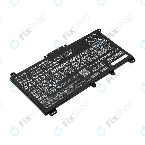 Bateria do HP Pavilion 14, 15, 17, 3550mAh, Li-Pol, 11.55V, HT03XL, HQ