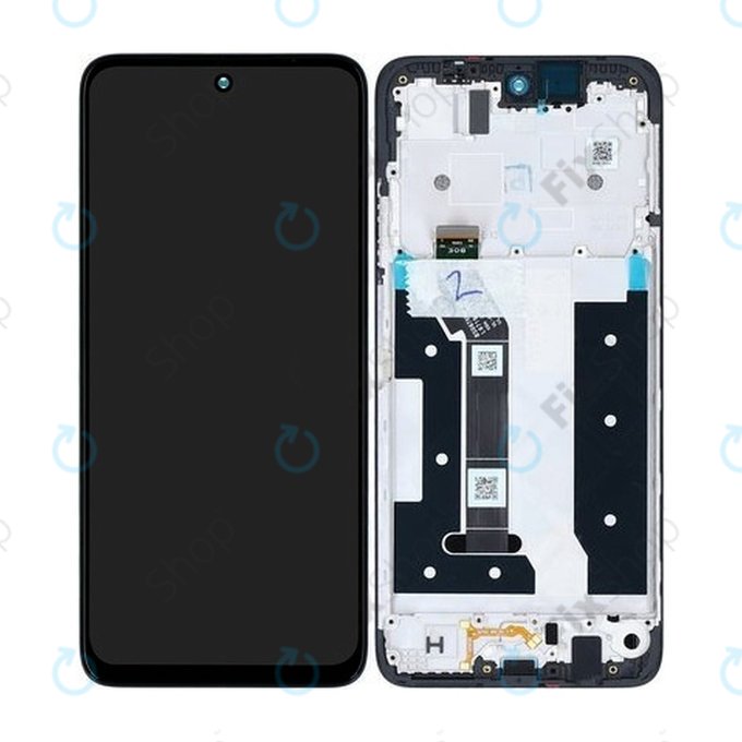 Wyświetlacz do Motorola Moto G35 5G, Ekran dotykowy z ramką, Czarny, Black, 5D68C28856, Genuine Service Pack