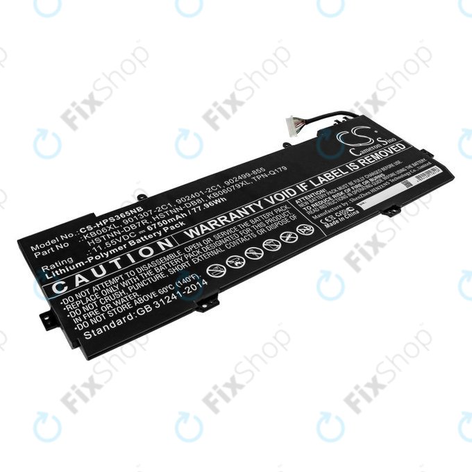 Bateria do HP Spectre X360 15, 6750mAh, Li-Pol, 11.55V, KB06XL, HQ