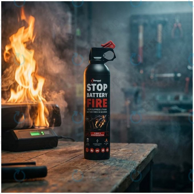 Bonpet Spray gaśniczy do baterii litowych, 500 ml, E-Bike & Scooter Edition