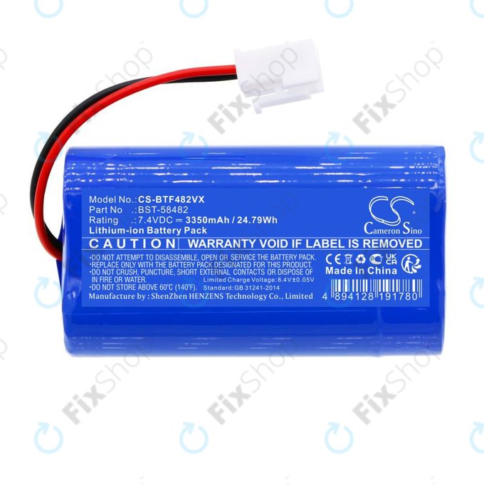Bateria do Bestway Aquatronix, Kokido Vektro Z200, 3350mAh, Li-Ion, 7.4V, BST-58482, HQ
