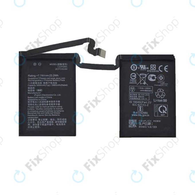 Bateria do Asus ROG Phone 5, 5 Pro, 5s, 5s Pro, 5 Ultimate, C21P2001, 6000mAh
