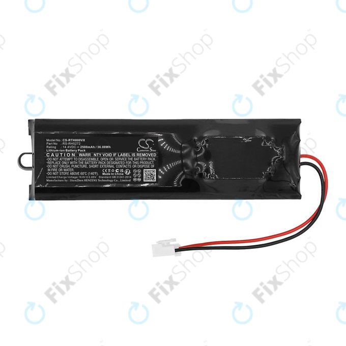 Bateria do Rowenta Air Force Extreme, 2500mAh, Li-Ion, 14.4V, RS-RH5272, HQ