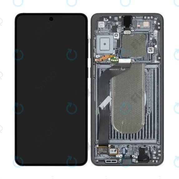 Wyświetlacz LCD + ekran dotykowy + ramka do Samsung S25 Edge, Titanium Jetblack, GH82-37224C, Genuine Service Pack