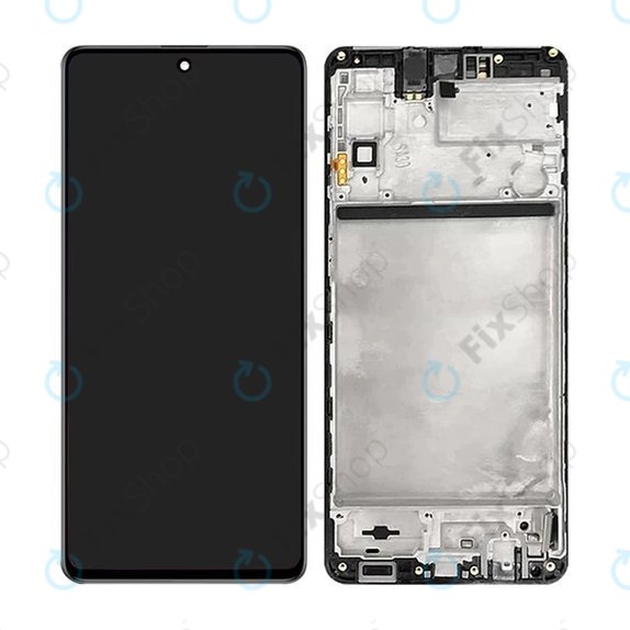 Wyświetlacz OLED do Samsung M51 M515F, Ekran dotykowy z ramką, Celestial Black