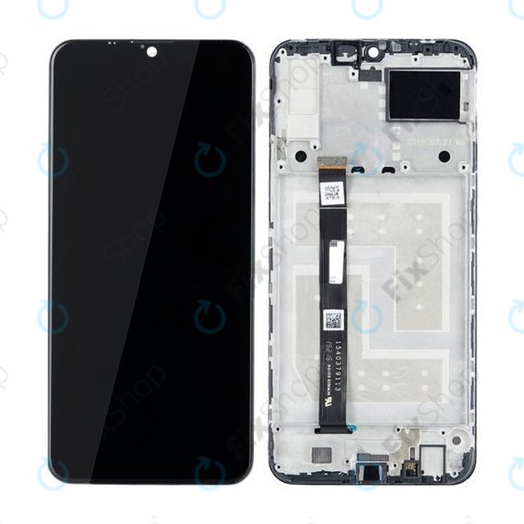 Wyświetlacz do Lenovo K10 Note, Ekran dotykowy z ramką, Czarny, Black, TFT