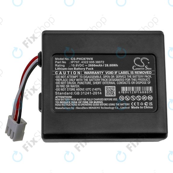 Bateria do Philips SmartPro Easy FC8007, FC8792, FC8794, IP797, 4322 005, 38072, Li-Ion, 10,8V 2600mAh, HQ