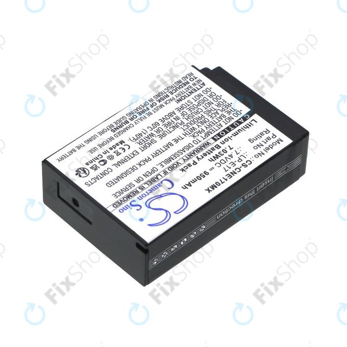 Bateria do Canon EOS, 950mAh, Li-Ion, 7.4V, LP-E17, HQ