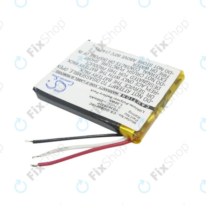 Bateria do GoPro Wifi Remote, 350mAh, Li-Pol, 3.7V, YD362937P, HQ