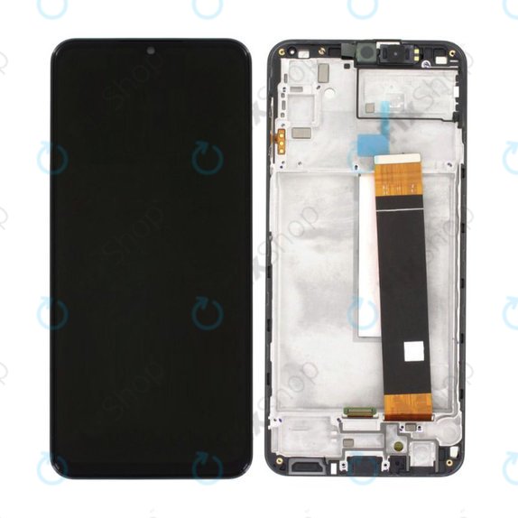 Wyświetlacz do Samsung M23 5G M236B, Ekran dotykowy z ramką, Czarny, Black, TFT