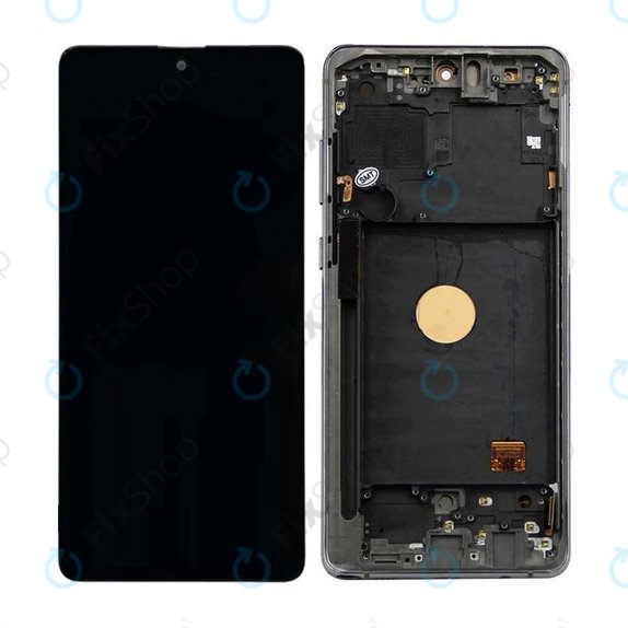 Wyświetlacz do Samsung Note 10 Lite N770F, Ekran dotykowy z ramką, Aura Black, TFT