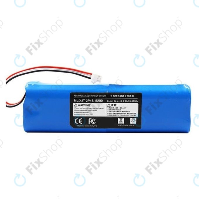 Bateria do Xiaomi EVA, EVE Plus, Viomi S9, Dreame D10 Plus, L10, Lenovo T1 Pro, Lydsto R1, R1 Pro, S1, S1 Pro, XJT-2P4S-5200, Li-Ion, 14,4V 5200mAh