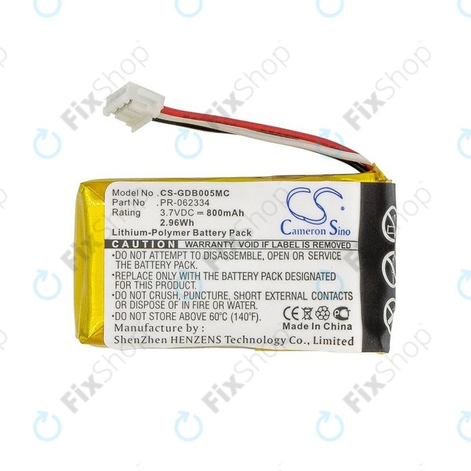 Bateria do GoPro Hero +, 800mAh, Li-Polymer, 3.7V, PR-062334, HQ