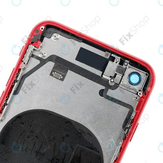 Tylna obudowa z malymi czesciami do iPhone 8, Czerwony, Red