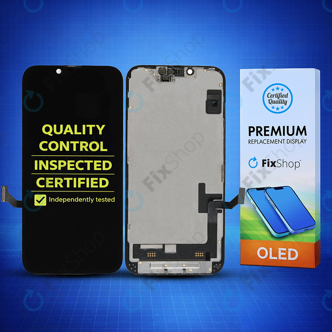 Wyświetlacz Soft OLED dla iPhone 14, Ekran dotykowy z ramką, FixPremium