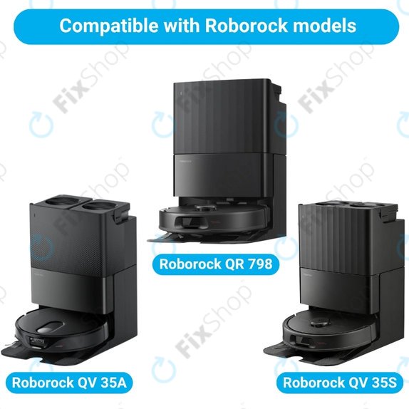 Zestaw części zamiennych do Roborock QV 35A, QR 798, QV35S (1x Główna szczotka, 2x Filtr, 2x Szczotka boczna, 4x Ściereczka mopująca, 2x Worek na kurz)