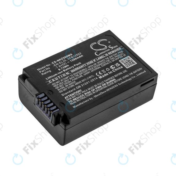 Bateria do Nikon Z50, Z50 ZFC, Z30, Z FC, 1280mAh, Li-Ion, 7.6V, EN-EL25, HQ