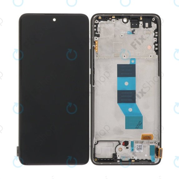 Wyświetlacz OLED do Xiaomi Redmi Note 14 5G 24094RAD4G, Ekran dotykowy z ramką, Czarny, Black