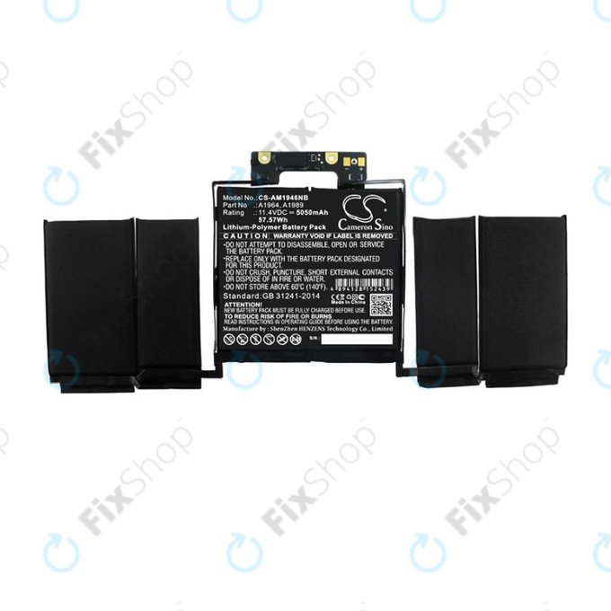 Bateria do MacBook Pro 13" A1964, 5050mAh, 2018 - 2019 A1989, 2020 A2251, HQ
