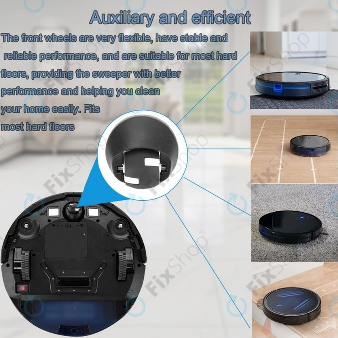 Przednie koło do Eufy Robovac-series, Czarny, Black