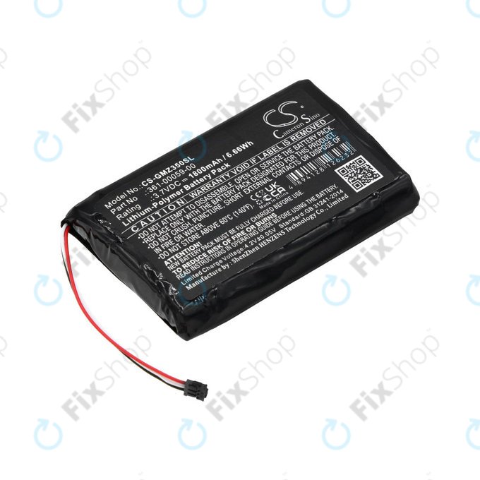 Bateria do Garmin Zumo 340LM, 350LM, 390LM, 1800mAh, Li-Pol, 3.7V, 361-00059-00, HQ