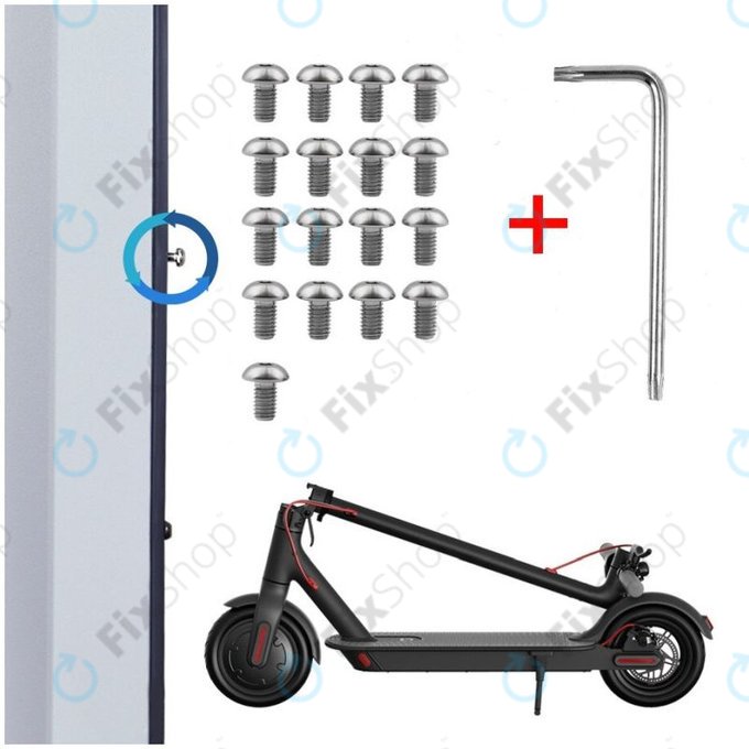 Sruby oslony dolnej baterii do Xiaomi Mi Electric Scooter 1S, 2 M365, Essential, Pro, Pro 2, Gwint M3, 17szt