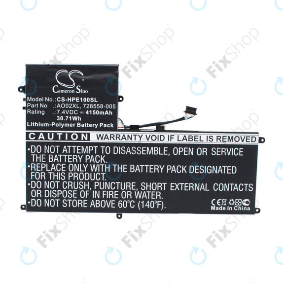 Bateria do HP Elitepad 1000, Elitepad 1000 G2, Ultrabook Ao02xl Series, 4150mAh, Li-Pol, 7.4V, AO02XL, HQ