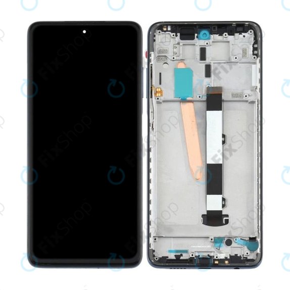 Wyświetlacz do Xiaomi Poco X3 Pro, Ekran dotykowy z ramką, Phantom Black, TFT