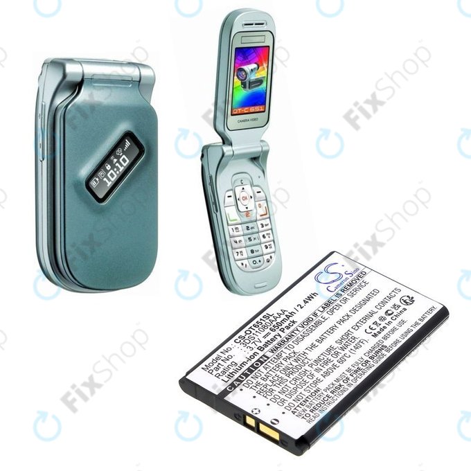 Bateria do Alcatel Lollipops, 650mAh, Li-Ion, 3.7V, 3DS11080AAAA, HQ