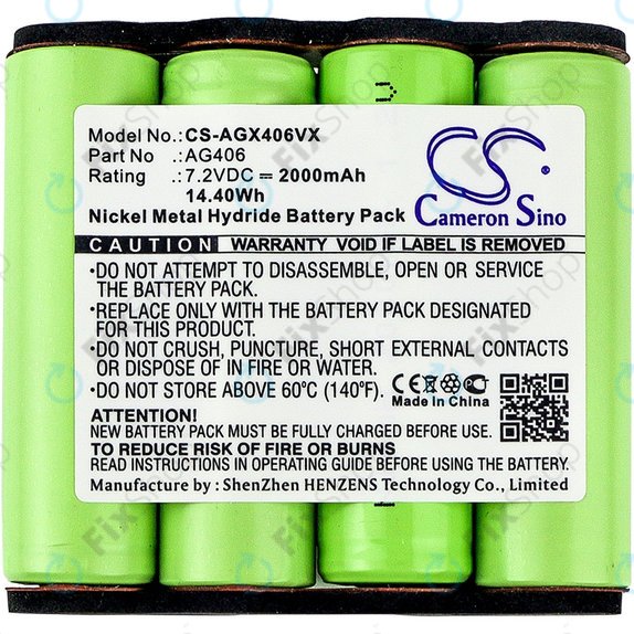 Bateria do AEG Electrolux AG406, AG406 Ni-MH 7,2V 2000mAh HQ
