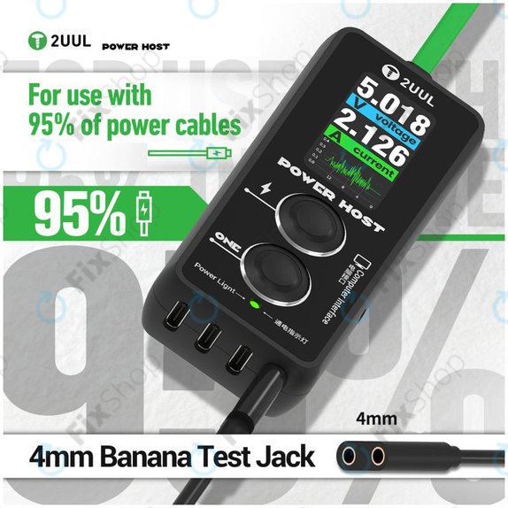Cyfrowy tester napięcia i prądu USB-C (Power Host), 2UUL PW15