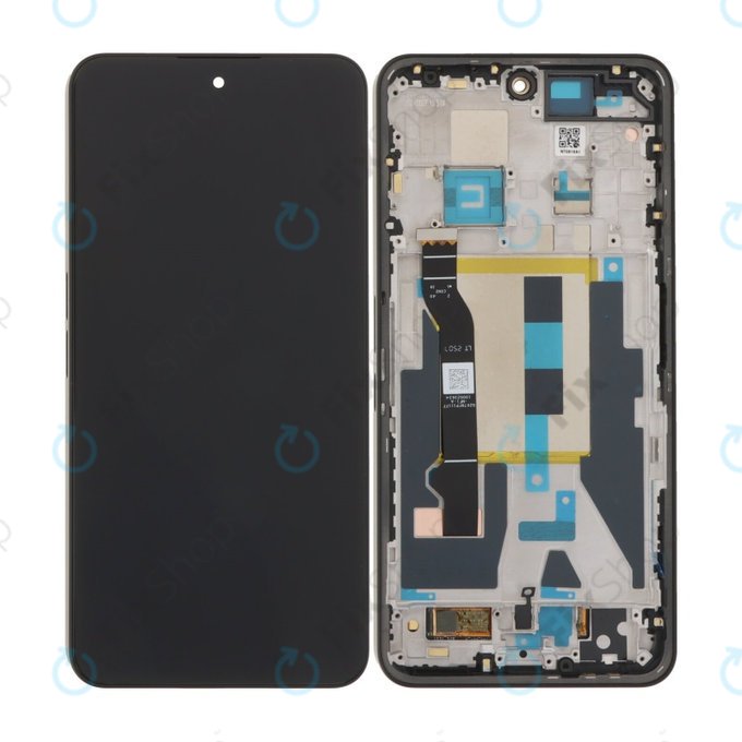 Wyświetlacz OLED do Nothing Phone 3a Pro, Ekran dotykowy z ramką, Czarny, Black