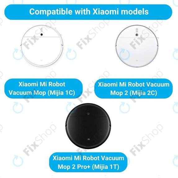 Zestaw części zamiennych do Xiaomi Viomi V2, V2 Pro, V3, SE, Mi Robot Vacuum Mop Pro (P), 2S (1x Główna szczotka, 2x Filtr, 2x Szczotka boczna, 2x Ściereczka mopująca)
