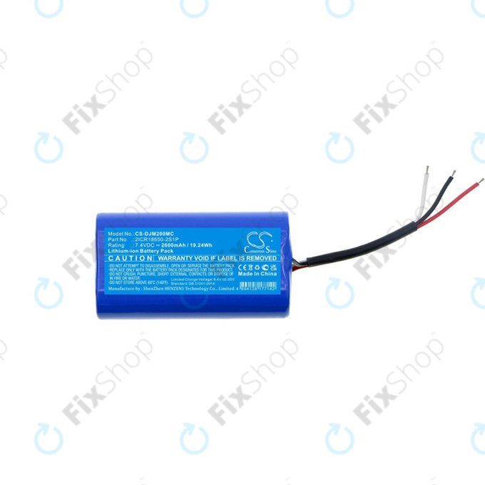 Bateria do DJI Mobile 3, 4, Osmo Mobile 2, Mobile 3, Mobile 4, 2600mAh, Li-Ion, 7.4V, 2ICR18650-2S1P, HQ