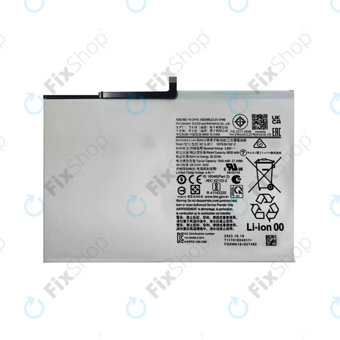 Bateria do Samsung Tab A9+ X210, X216B, WT-S-W11, 7040mAh