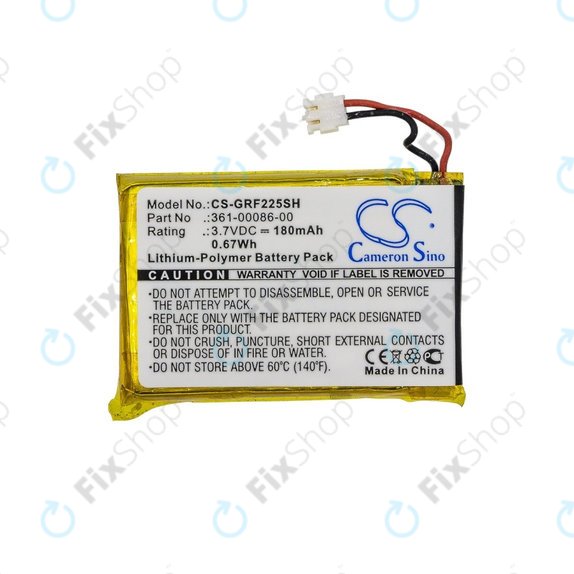 Bateria do Garmin Approach G10, S20, Forerunner 220, 225, 235, 630, 645, 735XT, 745, GRM0371754, 361-00072-00/10, 361-00086-00/10/11, 180mAh, HQ