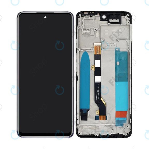 Wyświetlacz do Infinix Hot 11S NFC, Ekran dotykowy z ramką, Polar Black, TFT