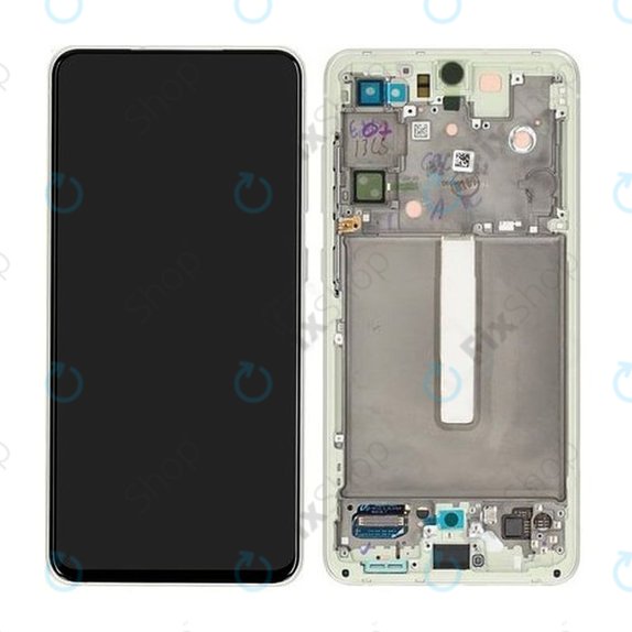 Wyświetlacz do Samsung S21 FE G990B, Ekran dotykowy z ramką, GH82-26414C, GH82-26420C, GH82-26590C, Zielony, Green, Genuine Service Pack