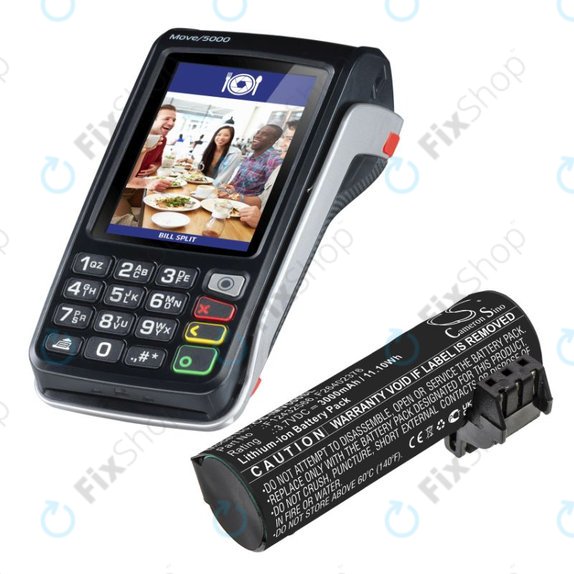 Bateria do Ingenico Move 5000, 3000mAh, Li-Ion, 3.7V, F26402376, HQ