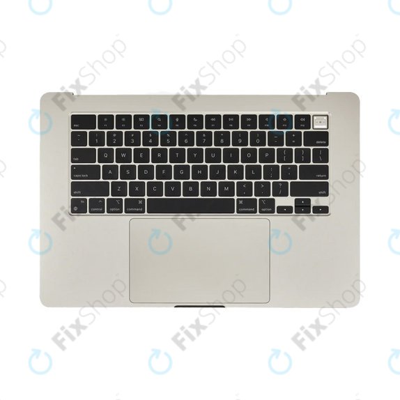 Górna rama klawiatury do MacBook Air 15", A3114 (2024), z klawiaturą US i baterią, Starlight, 661-40268, Genuine Apple