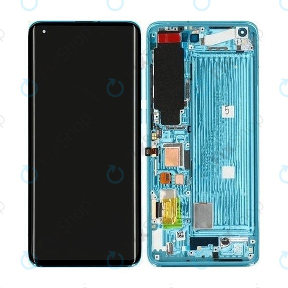 Wyświetlacz do Xiaomi Mi 10 M2001J2G, Ekran dotykowy z ramką, 56000600J200, Coral Green, Genuine Service Pack