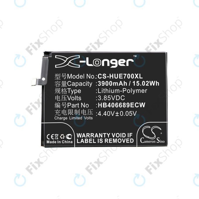 Bateria do Huawei Y7, 3900mAh, Li-Pol, 3.85V, HB406689ECW, HQ