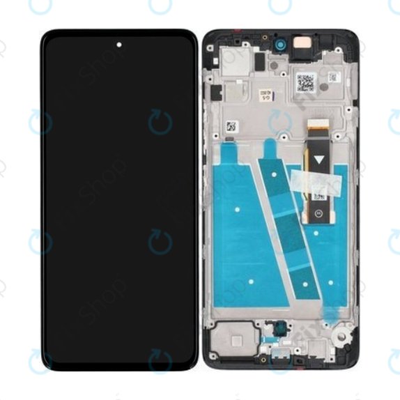 Wyświetlacz do Motorola Moto G72 XT2255, Ekran dotykowy z ramką, 5D68C21701, Meteorite Gray, Genuine Service Pack