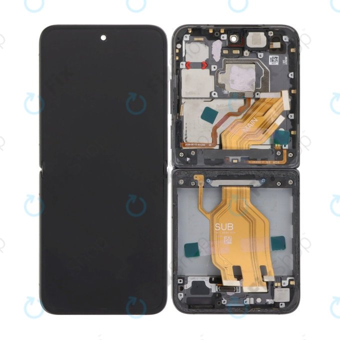 Wyświetlacz OLED do Xiaomi Mix Flip 2405CPX3DC, Ekran dotykowy z ramką, Czarny, Black