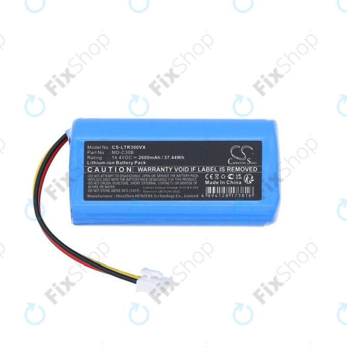 Bateria do Liectroux C30B, BLAUPUNKT BPK-VCBB1XB, Midea M4, 2600mAh, Li-ion, 14.4V, MD-C30B, HQ