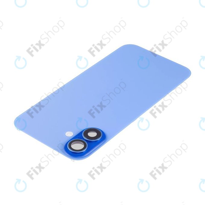 Tylne szkło obudowy z obiektywem aparatu, metalową płytką i magnesami Magsafe do iPhone 16, Ultramarine