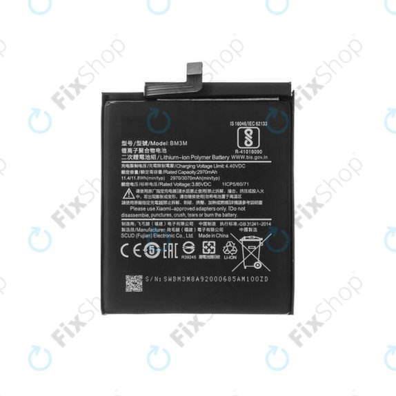 Bateria do Xiaomi Mi 9 SE, BM3M, 3070mAh