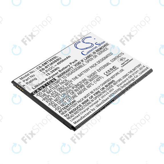 Bateria do Samsung Galaxy Tab Active 2 8.0, 4050mAh, Li-Pol, 3.8V, EB-BT365BBU, HQ