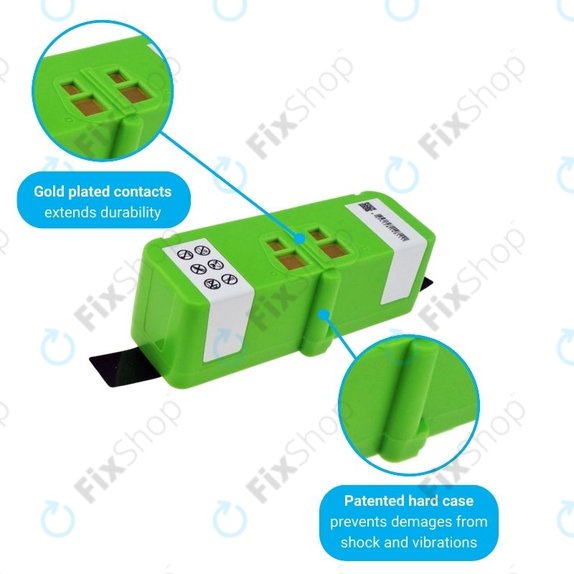 Bateria do iRobot Roomba 600, 800, 900-seria, 4502233, 4374392, 2130LI, Li-Ion, 14,4V 5200mAh, HQ