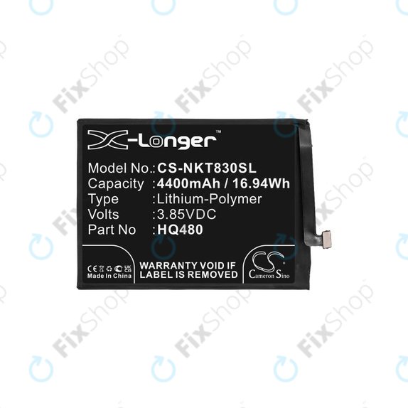 Bateria do Nokia 8.3 2020 5G, 4400mAh, Li-Pol, 3.85V, HQ480, HQ